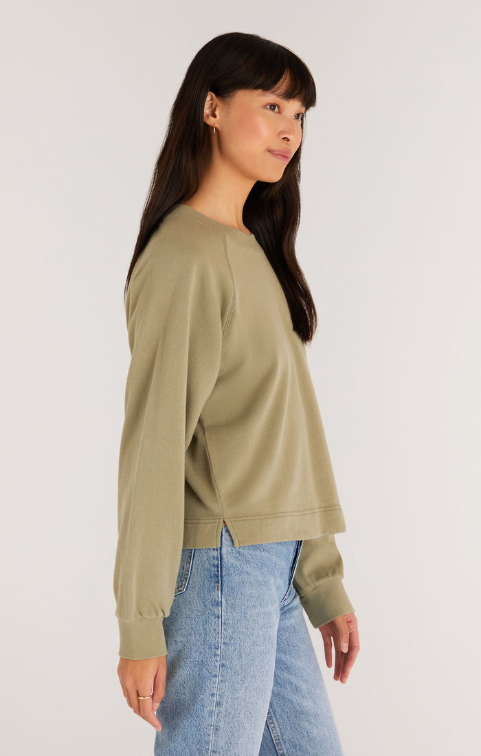 Z Supply Cayden Raglan Long Sleeve Sweatshirt