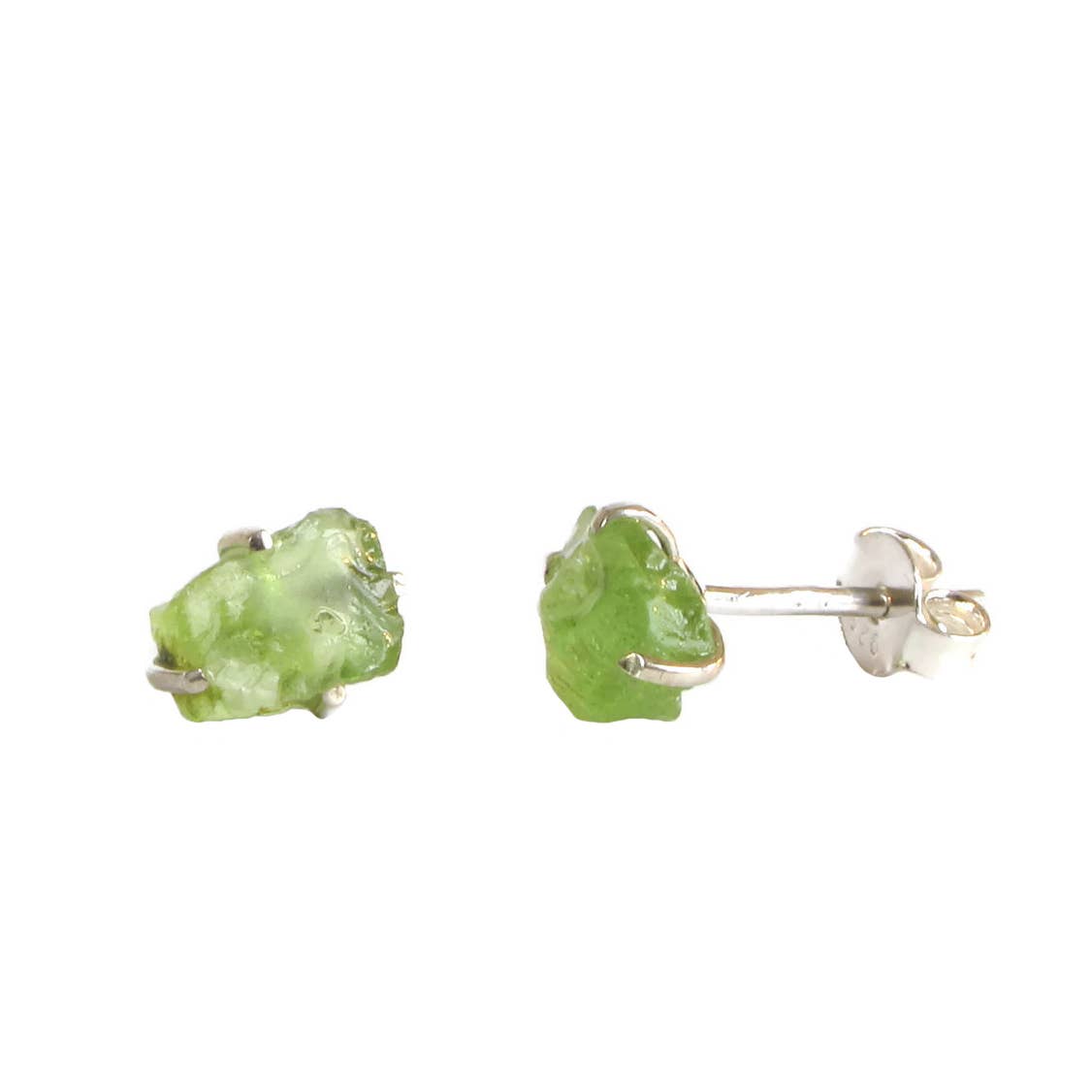 Raw Peridot Studs - Elements Berkeley