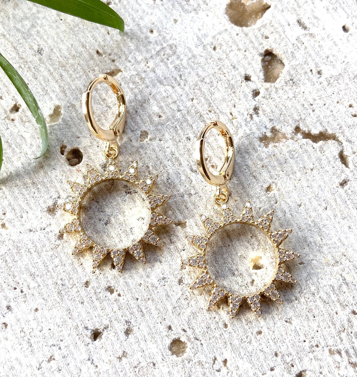 Sun Celestial Earrings Crystal
