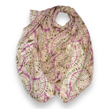 Load image into Gallery viewer, London Scarves - Tiedye printed scarf finished with fringes
