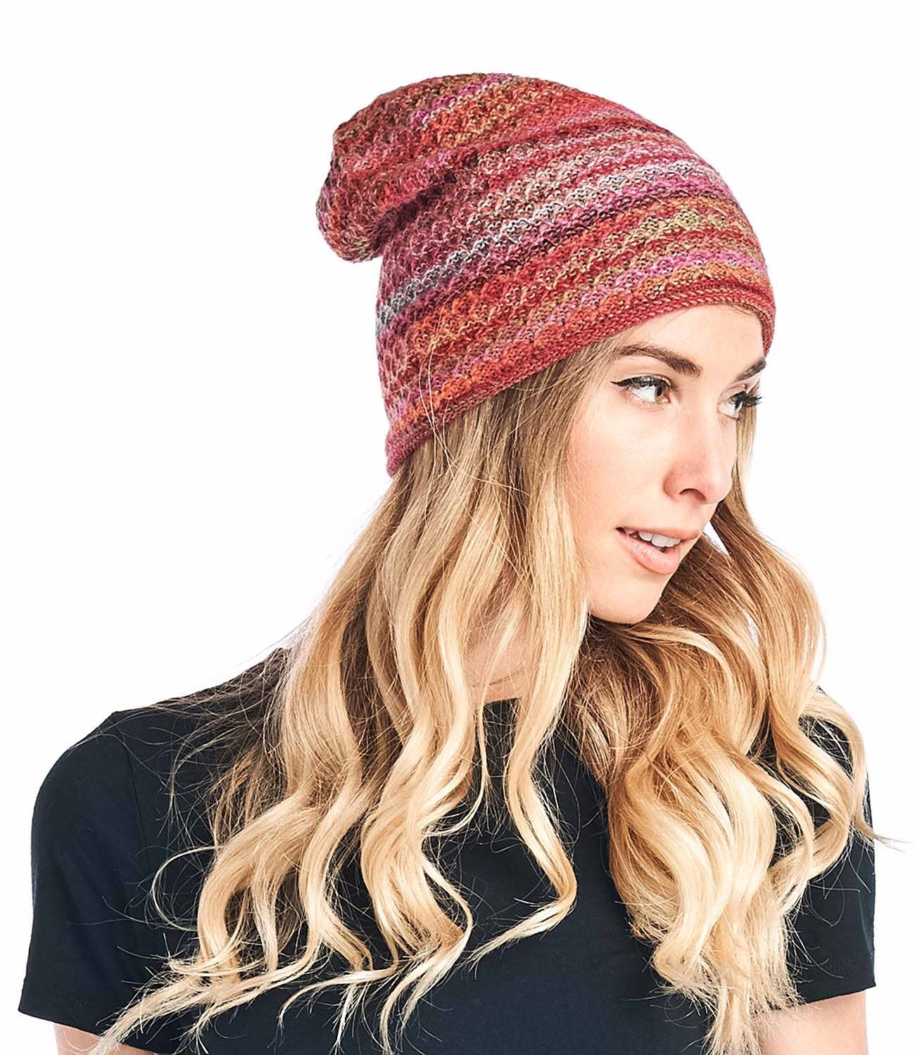 Shupaca Alpaca - Alpaca Beanie - Printed - Saffron - Elements Berkeley