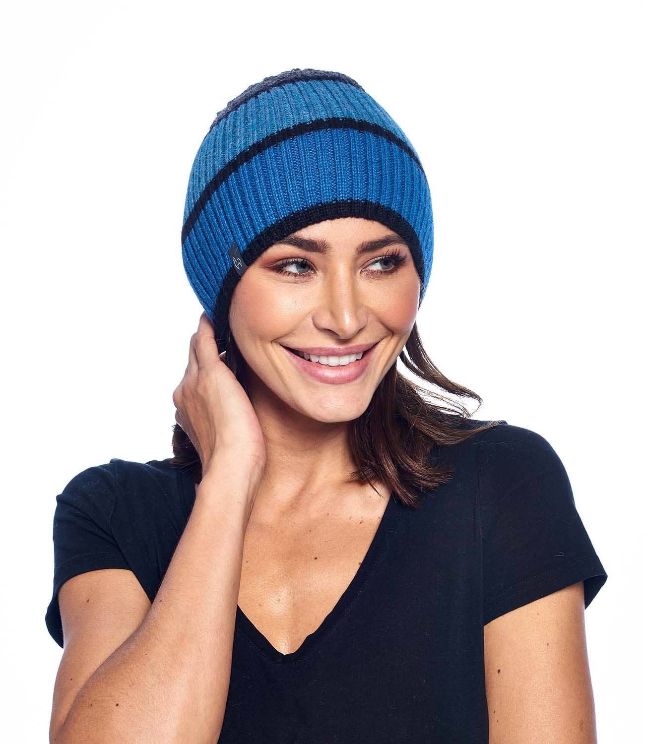 Shupaca Alpaca - Alpaca Beanie - Color Block - Azul - Elements Berkeley