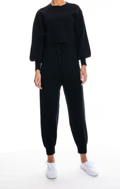 CROPPED BALLOON SLEEVED SWEATER - Elements Berkeley