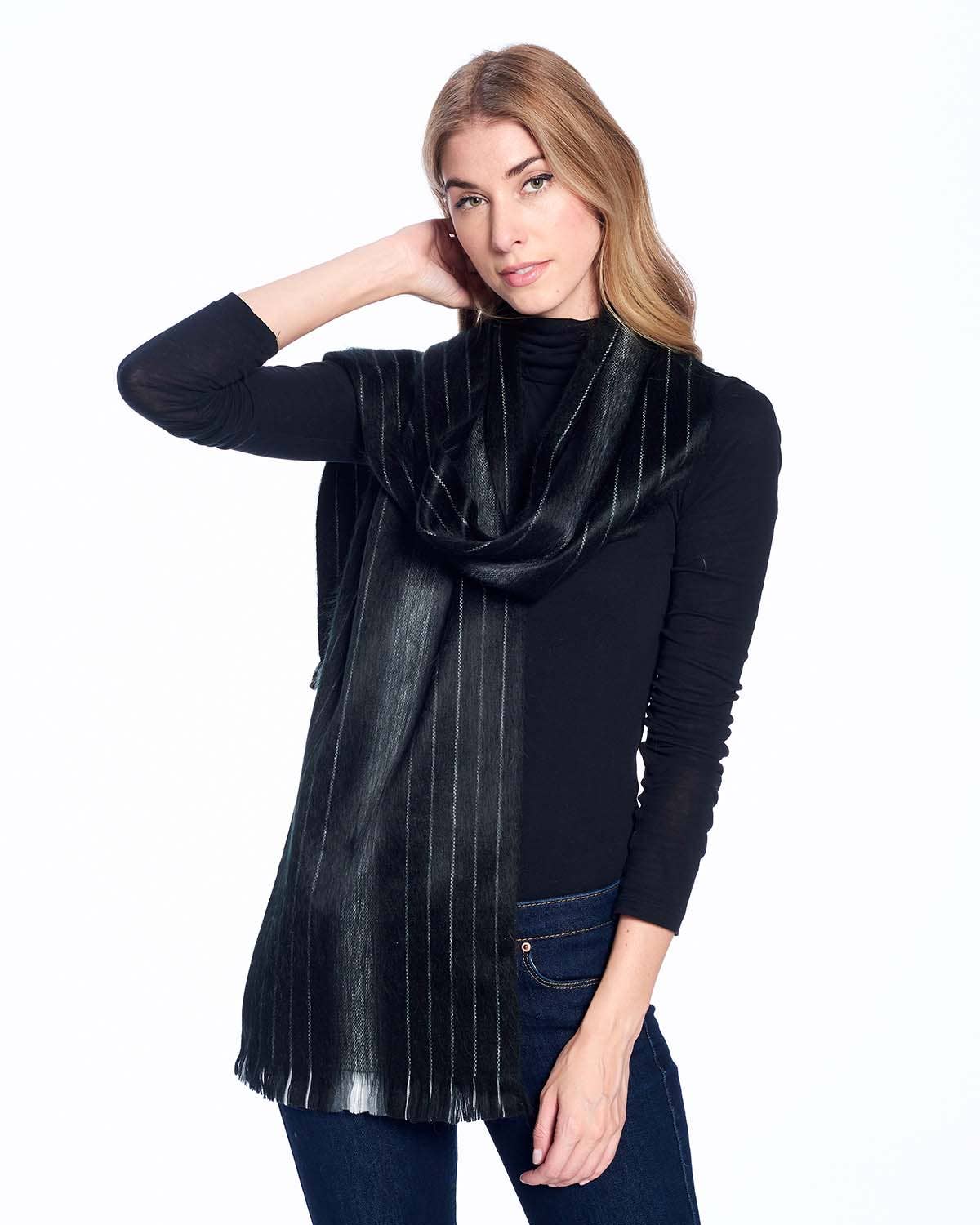 Alpaca Scarf - Black Pearl - Elements Berkeley