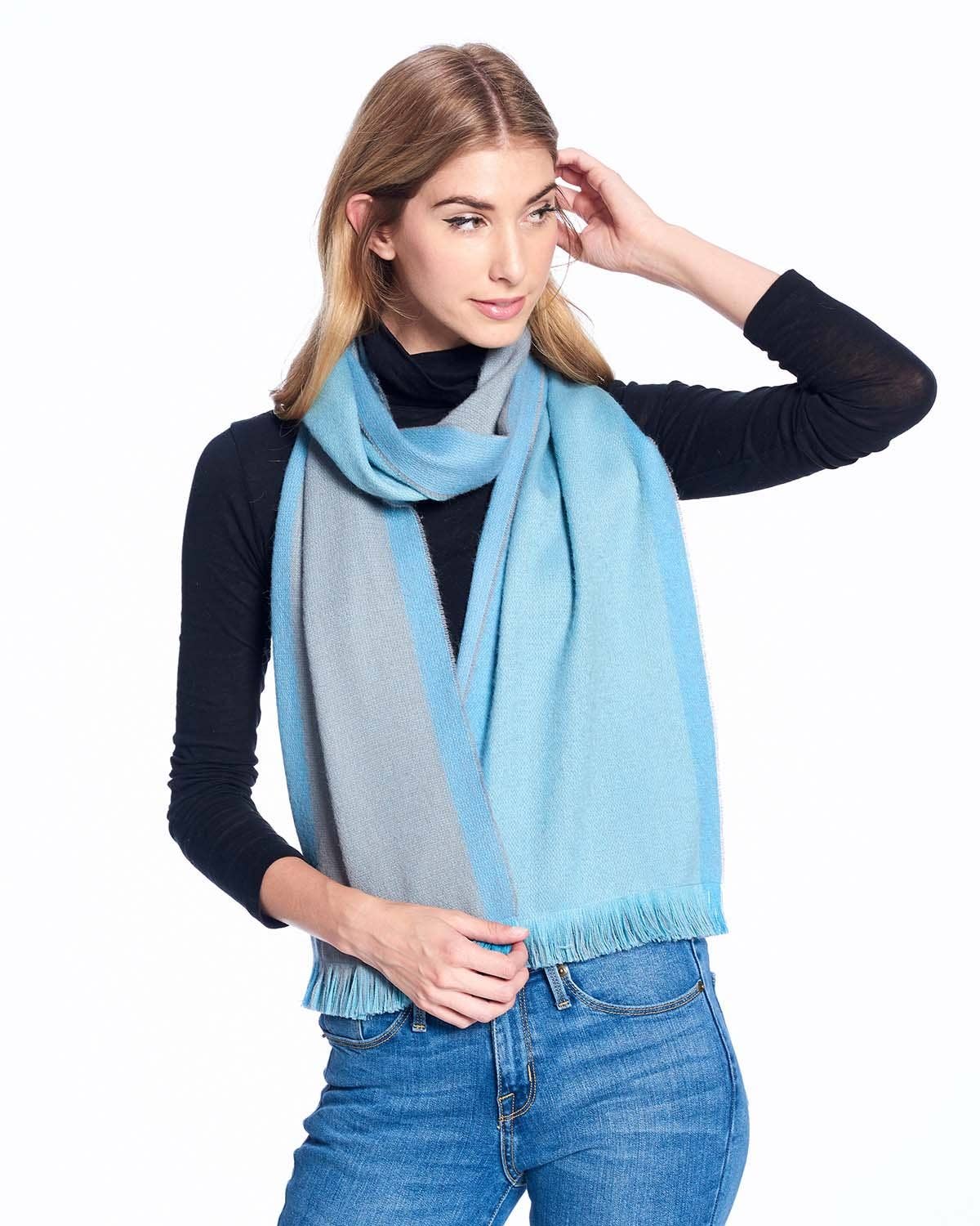 Shupaca Alpaca - Alpaca Reversible Scarf - Wet Weather - Elements Berkeley