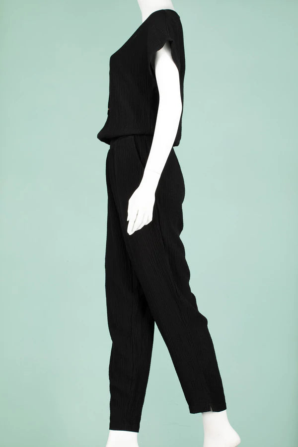 Hello Nite Short Sleeve Snap Jumpsuit