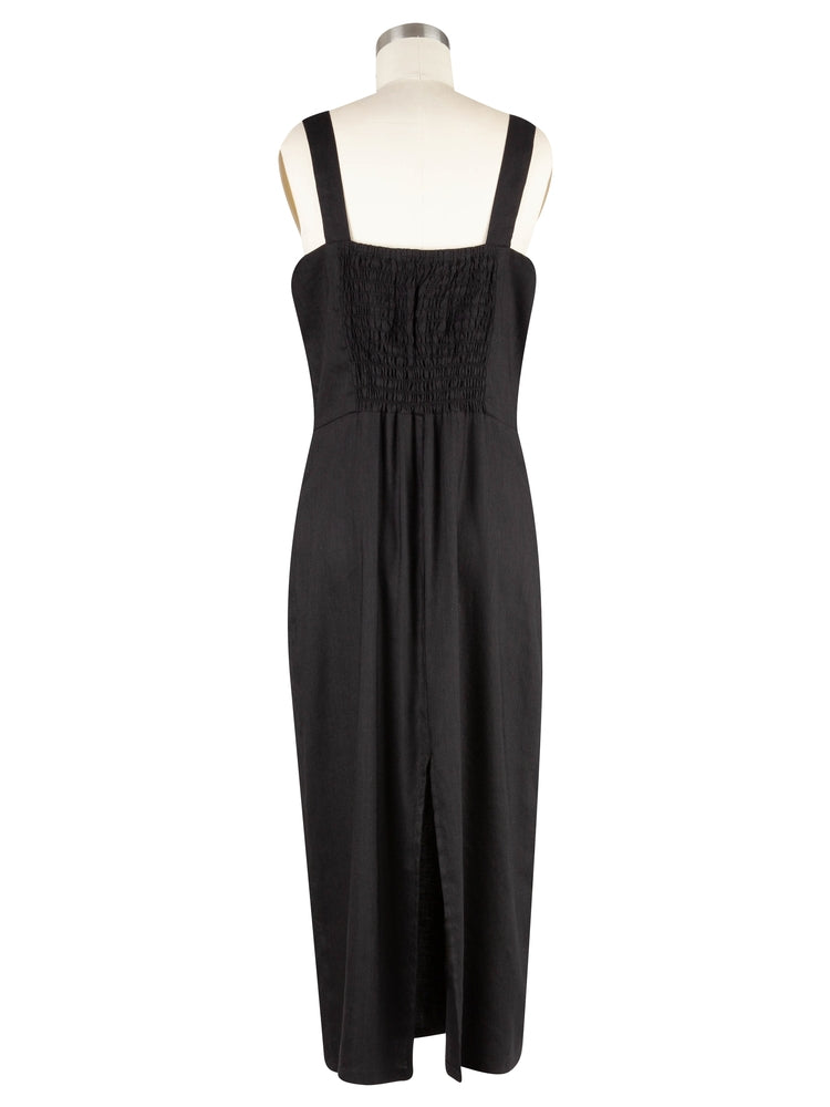 Kut From the Kloth Linen Dress with Smocked Back