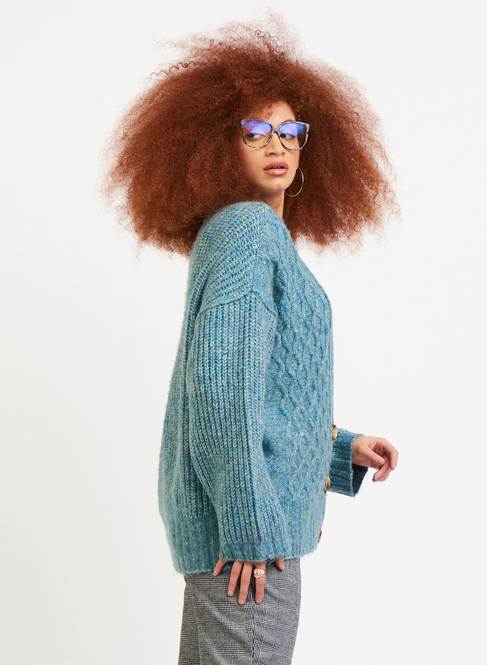 Dex Cable Knit Cardigan Sweater