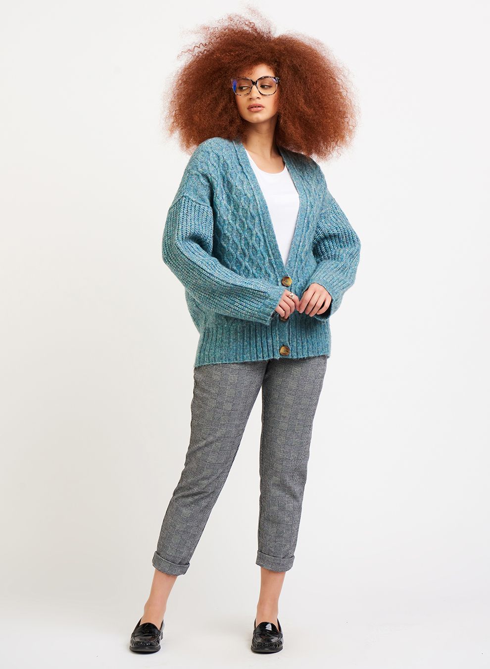 Dex Cable Knit Cardigan Sweater