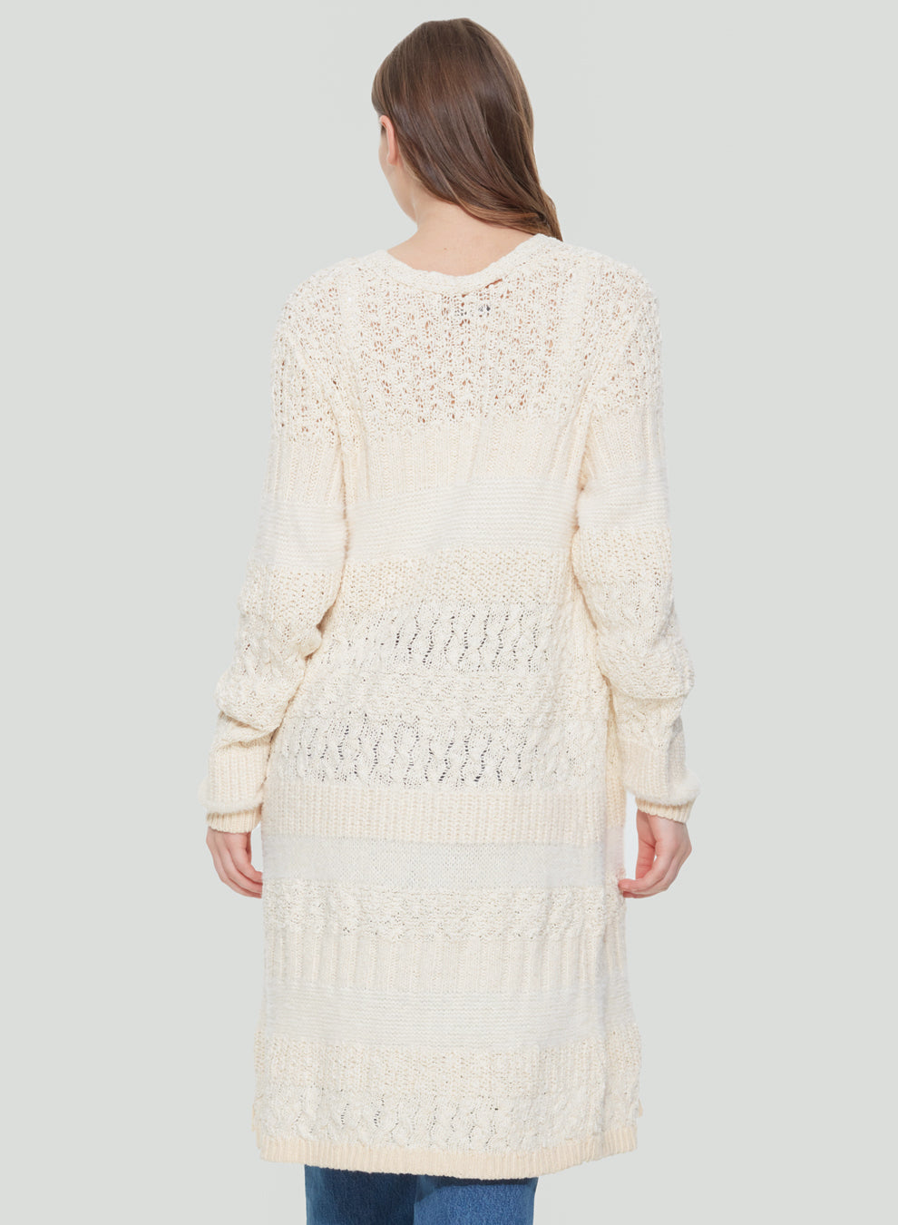 LONGLINE TEXTURED CARDIGAN