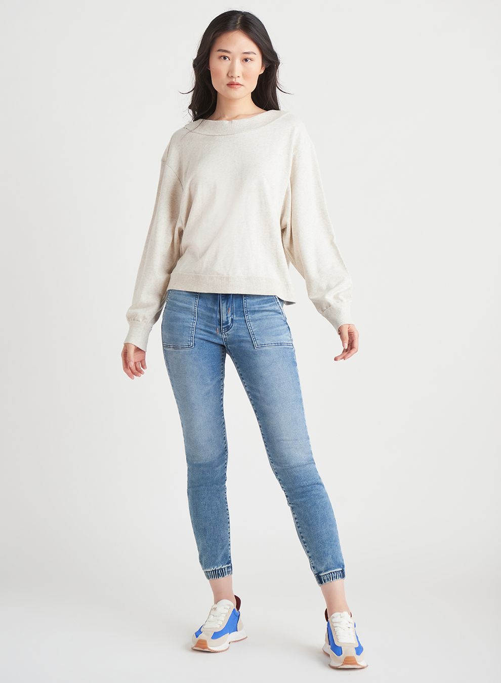 Dex Long Sleeve Back Detail Sweatshirt