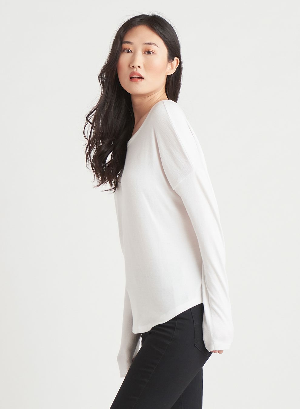 Dex Rounded Hem Knit Top