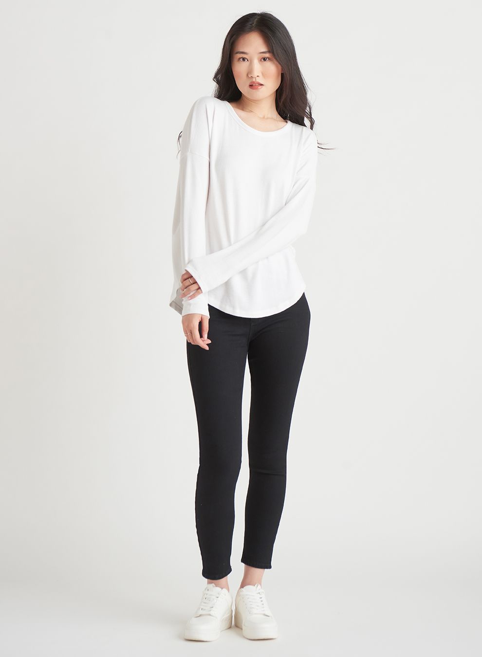 Dex Rounded Hem Knit Top