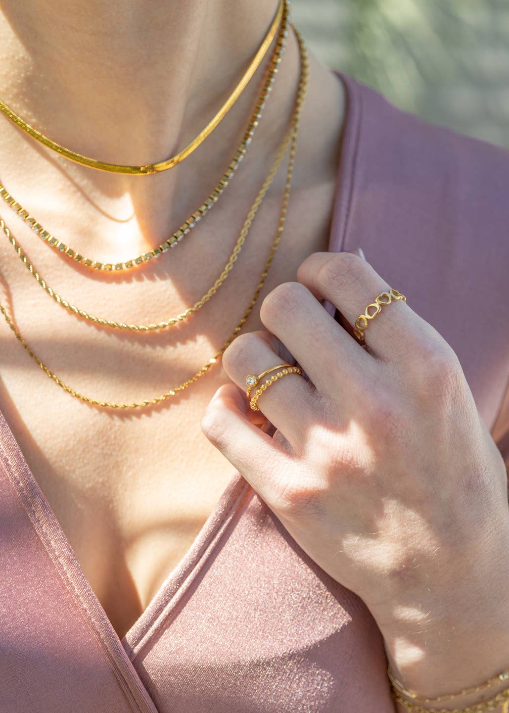 Gold Rope Chain Necklace - WJW