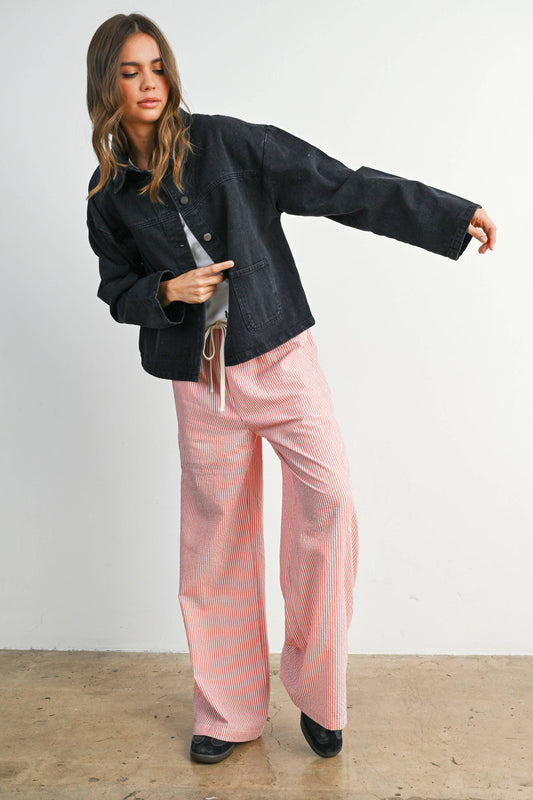 BUTTERMELON - Button-Down Jacket with Shirt Collar and Pockets - BMJ7821