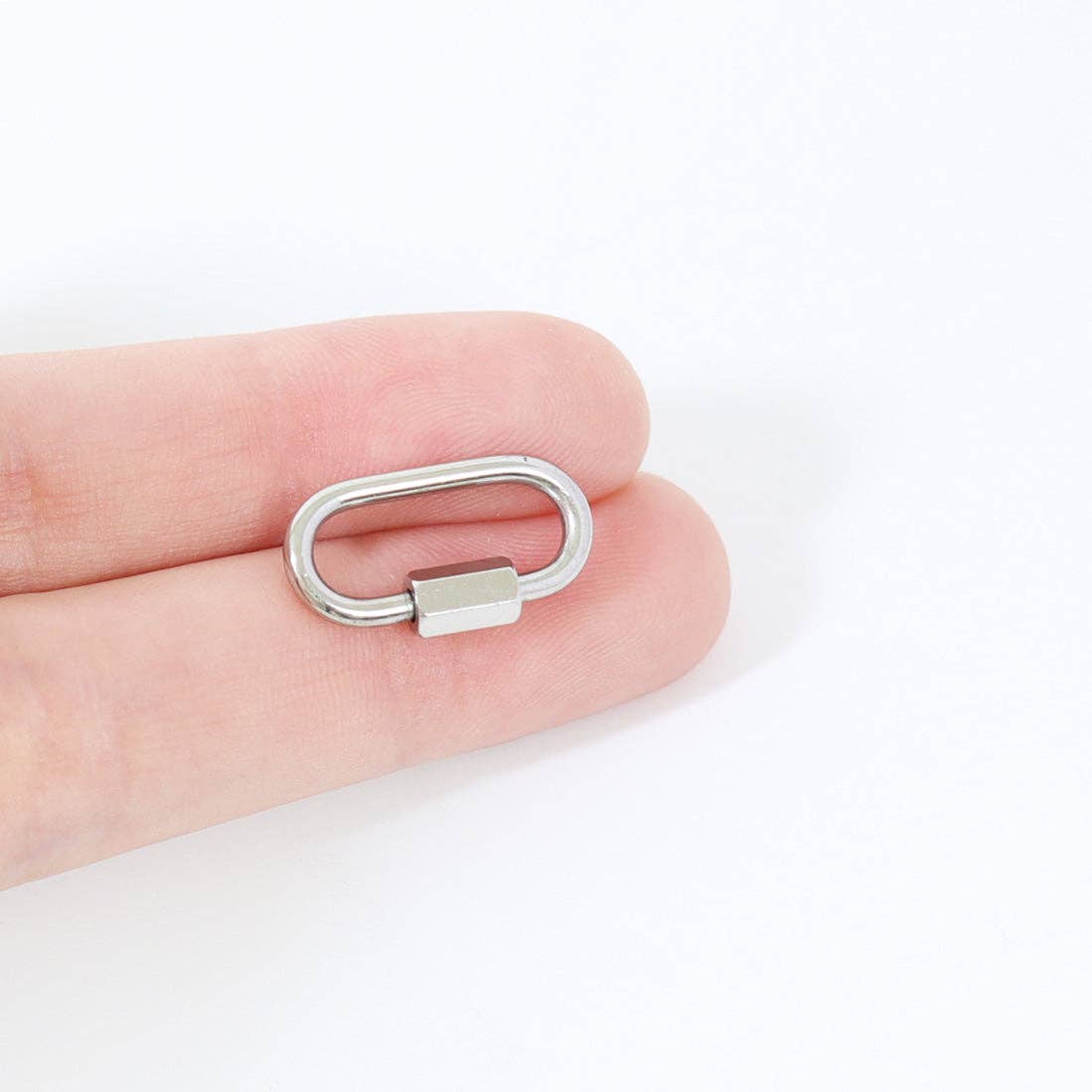 18K Gold PVD Classic Carabiner Charm Holder Clasp