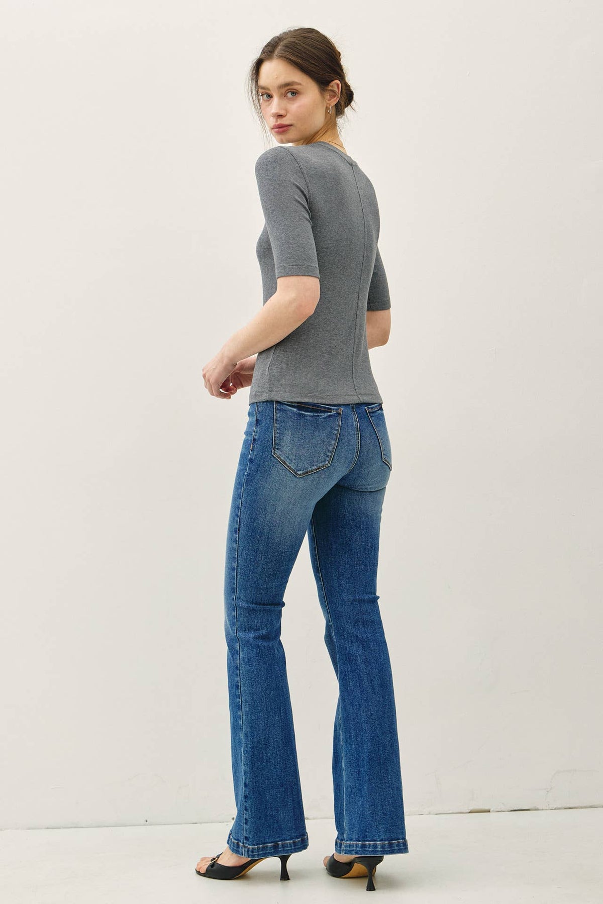 Be Cool - [NEW COLOR]MODAL CLASSIC RIBBED CREWNECK SHORT SLEEVE TOP