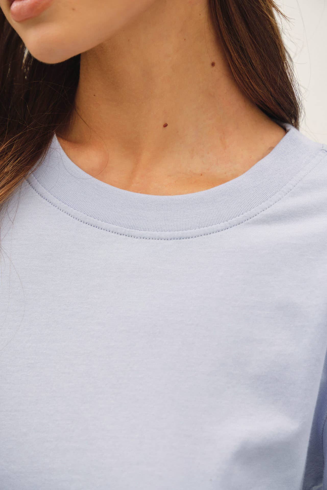 Be Cool - GARMENT WASHED COTTON LONG SLEEVE BASIC TOP