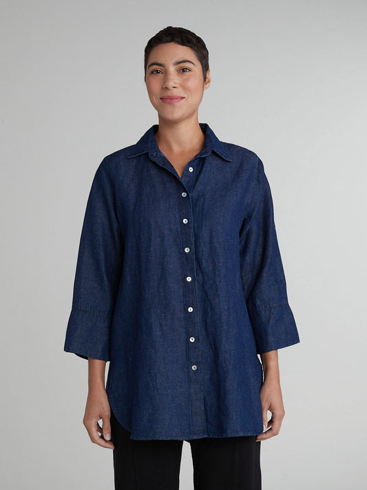 EASY SHIRT - FLAX DENIM