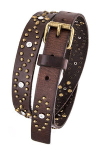 Rope & Spurs - Floral Studded Burnished Belt