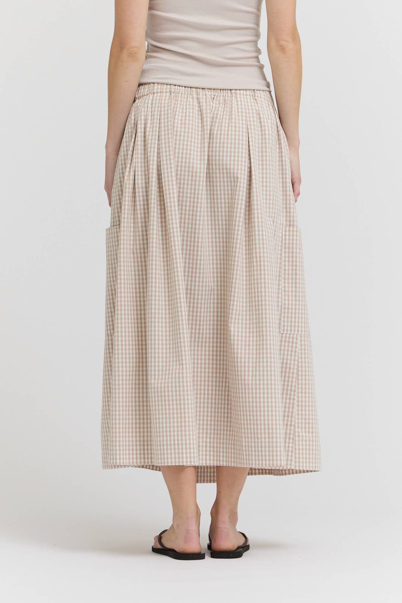 Grade & Gather - 50902RG - PLEAT WAIST GIGNHAM SKIRT