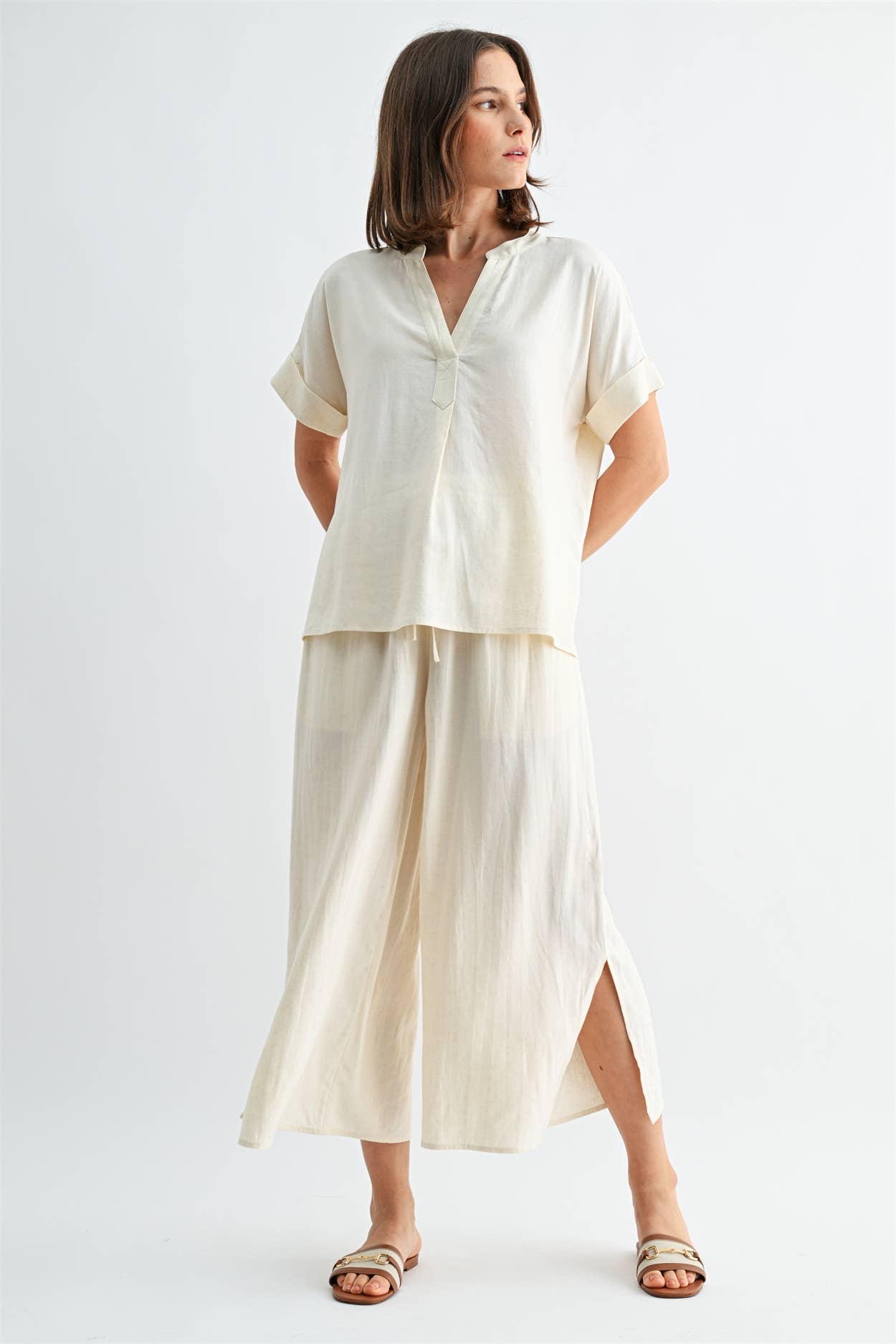 V NECK DOLMAN TOP