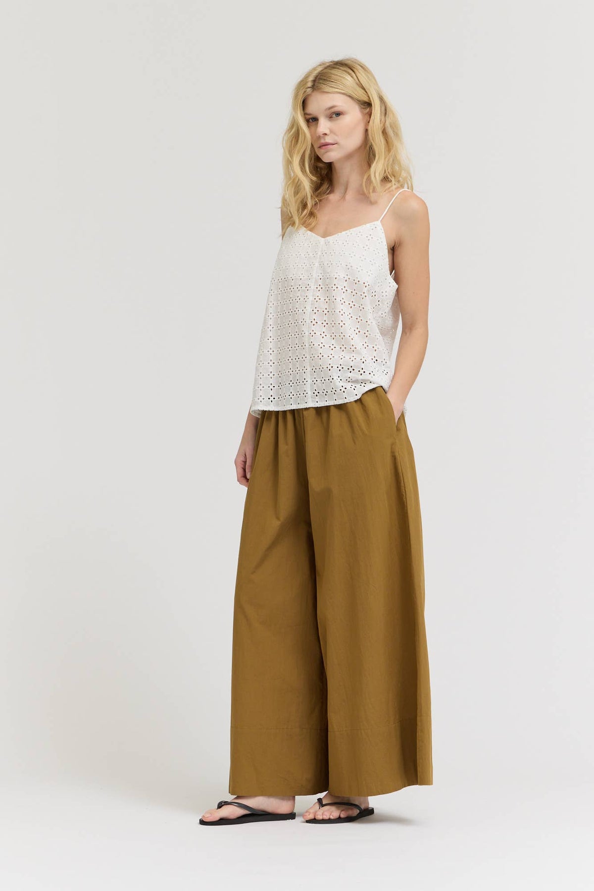 Grade & Gather - 50951 - POPLIN COTTON CULOTTE PANTS