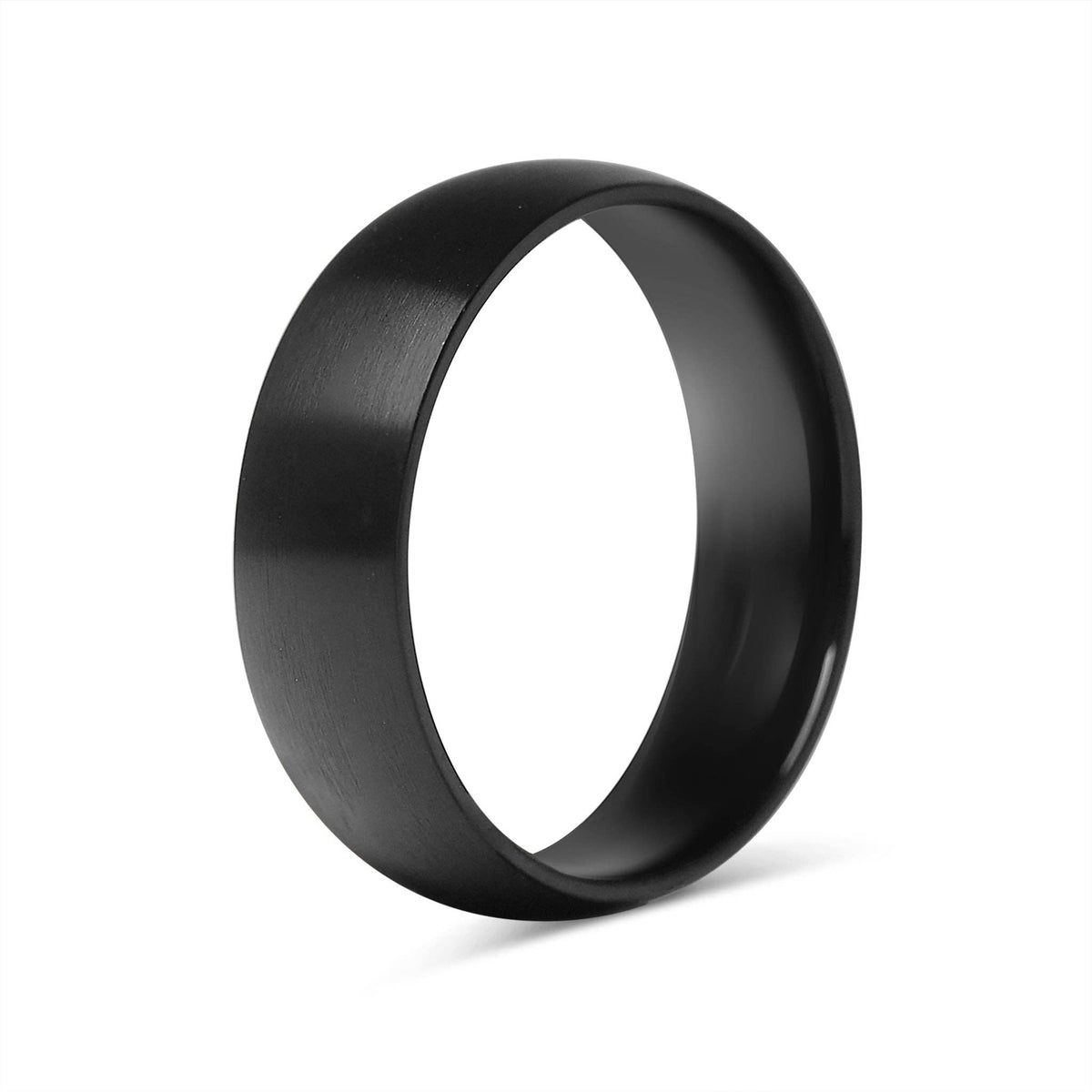 Black Matte Stainless Steel Ring - WJW