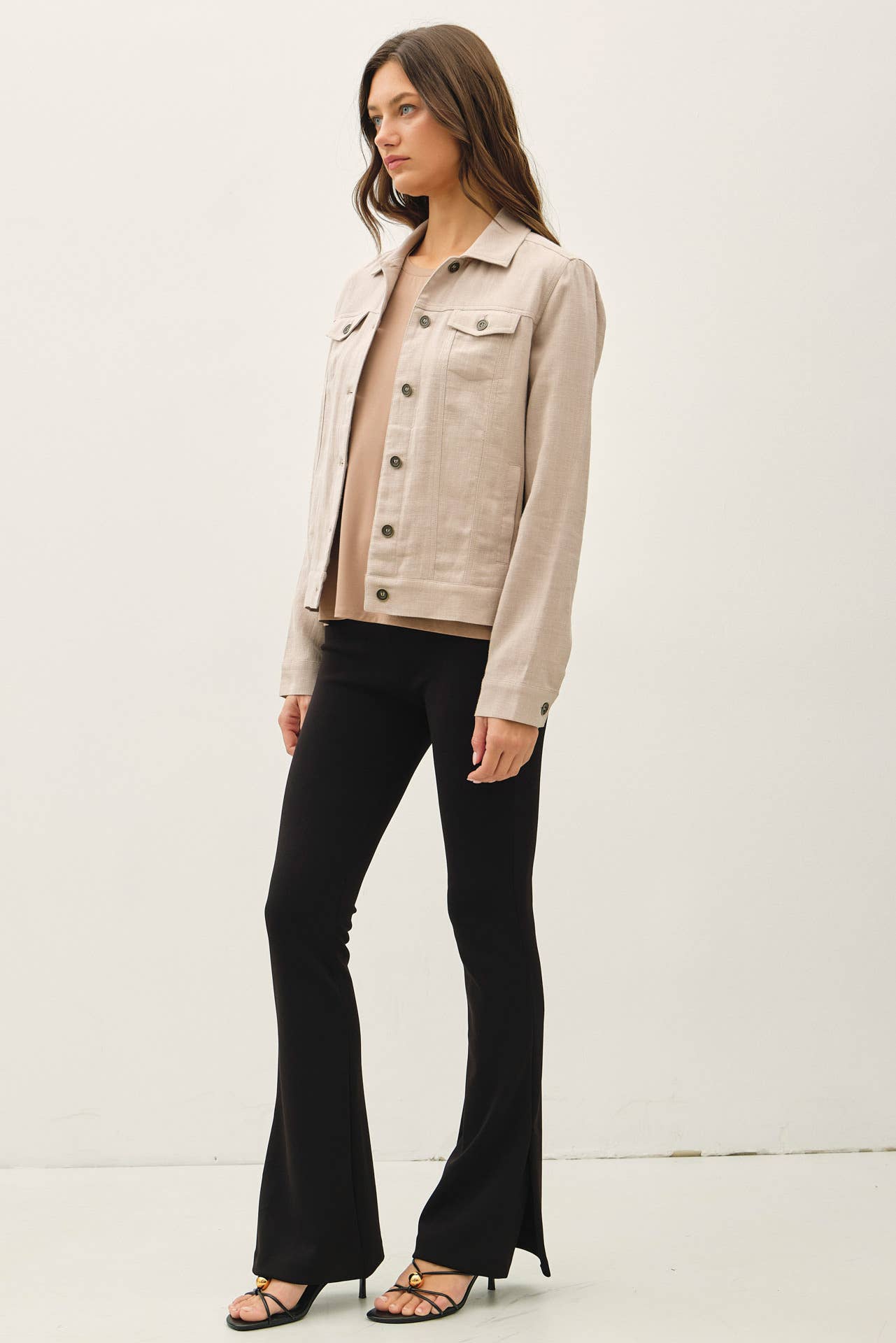Be Cool - LIGHTWEIGHT LINEN BLEND BUTTONED JACKET