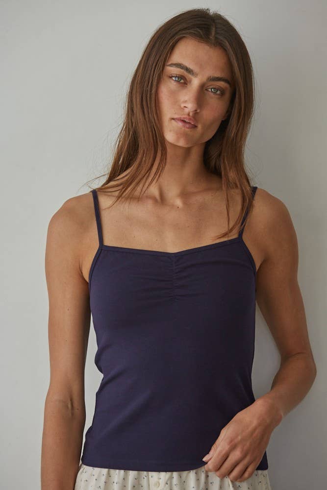 By Together - L8502 | Knit Cotton Spandex Jersey V-Neck Cami Top