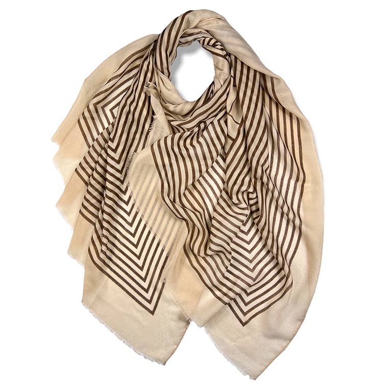 London Scarves - Geometric Printed Scarf - Rectangle Print