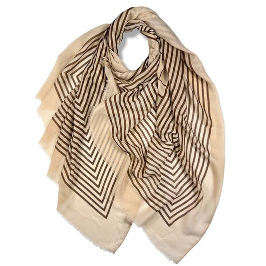 London Scarves - Geometric Printed Scarf - Rectangle Print
