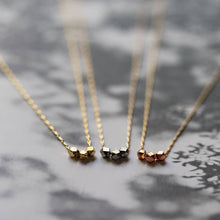 Load image into Gallery viewer, 3 Tiny Faceted Beads Necklace
