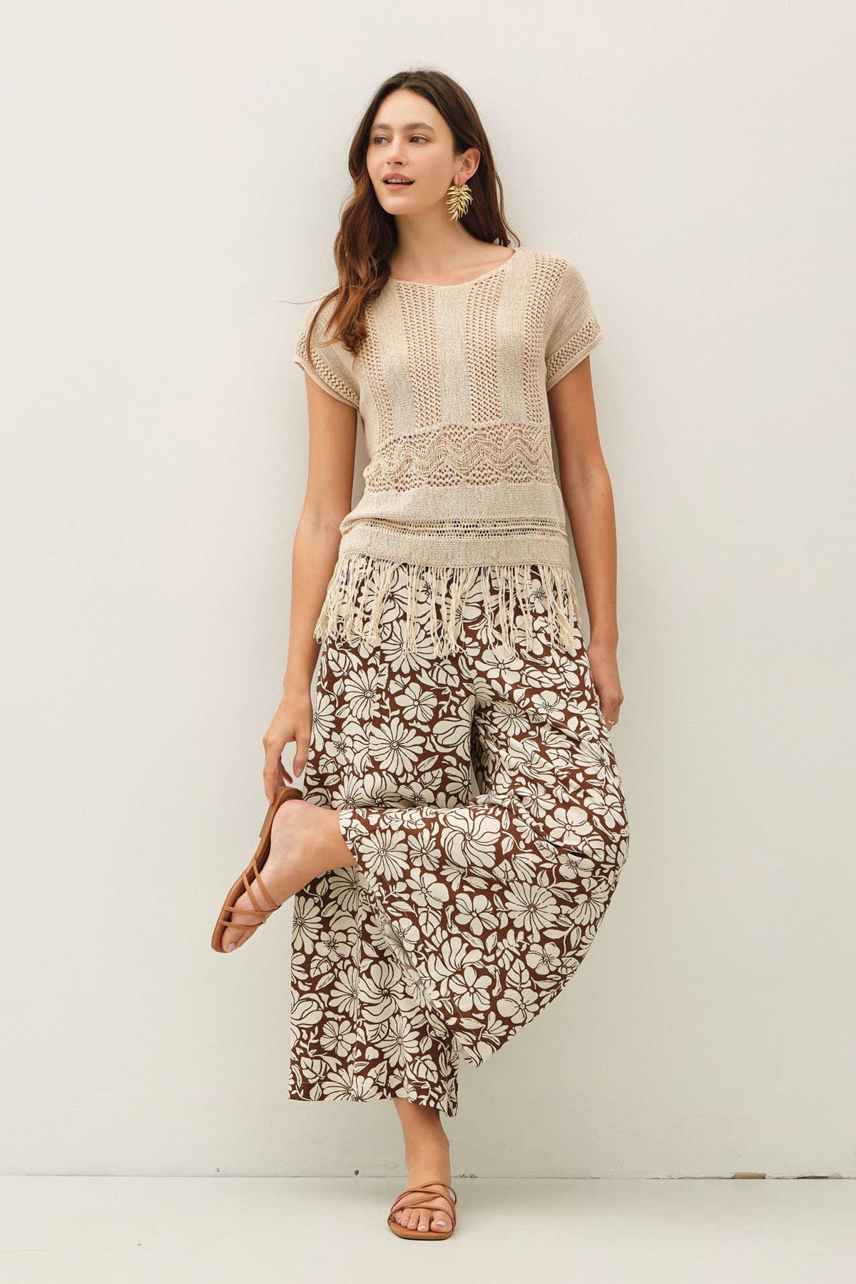 Be Cool - BLOOM WIDE LEG CROPPED PANTS