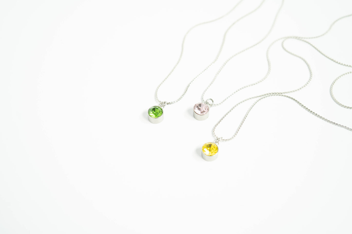 Stainless Steel Round Birthstone Charm (8mm)