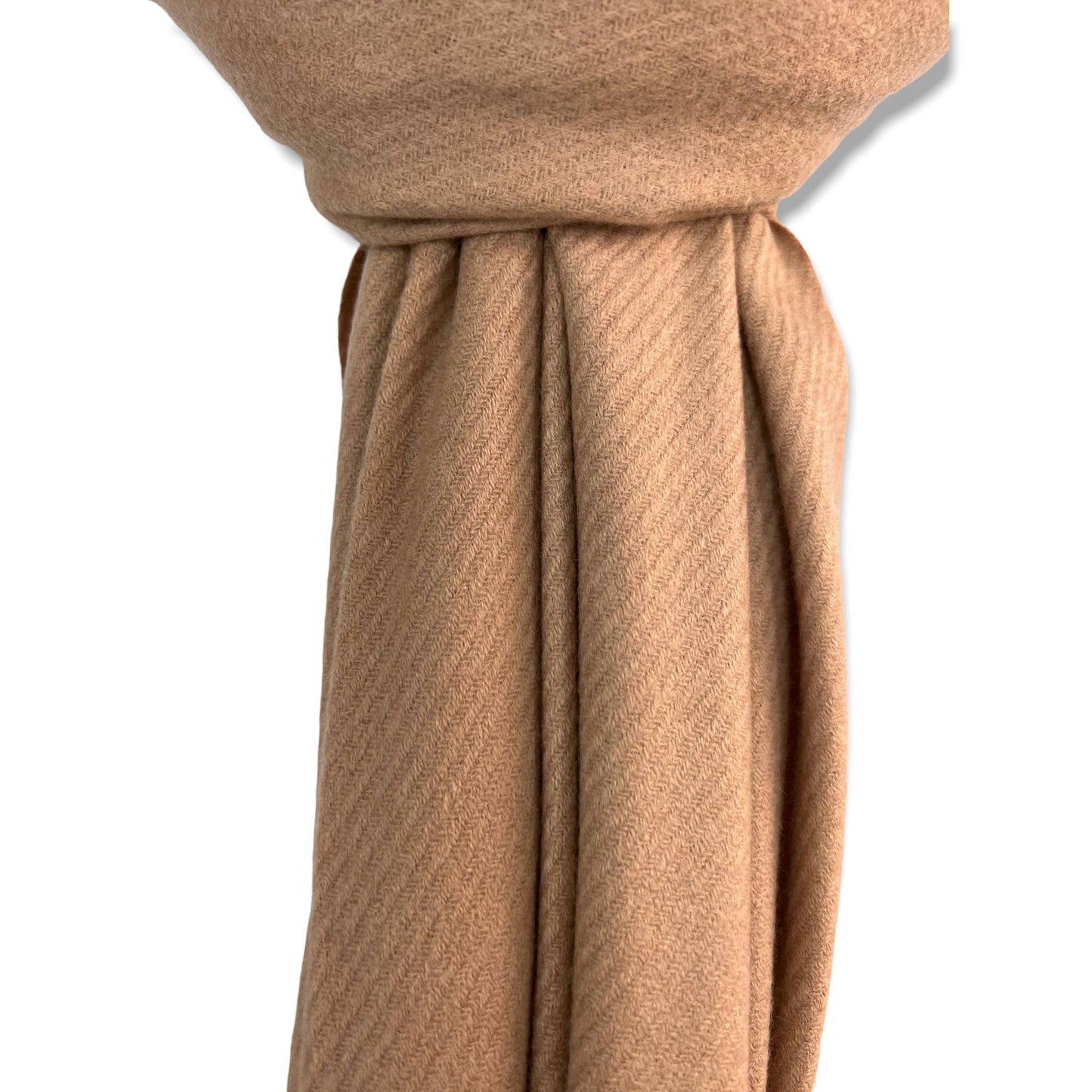 London Scarves - Plain cashmere mix ribbed winter scarf with tassel