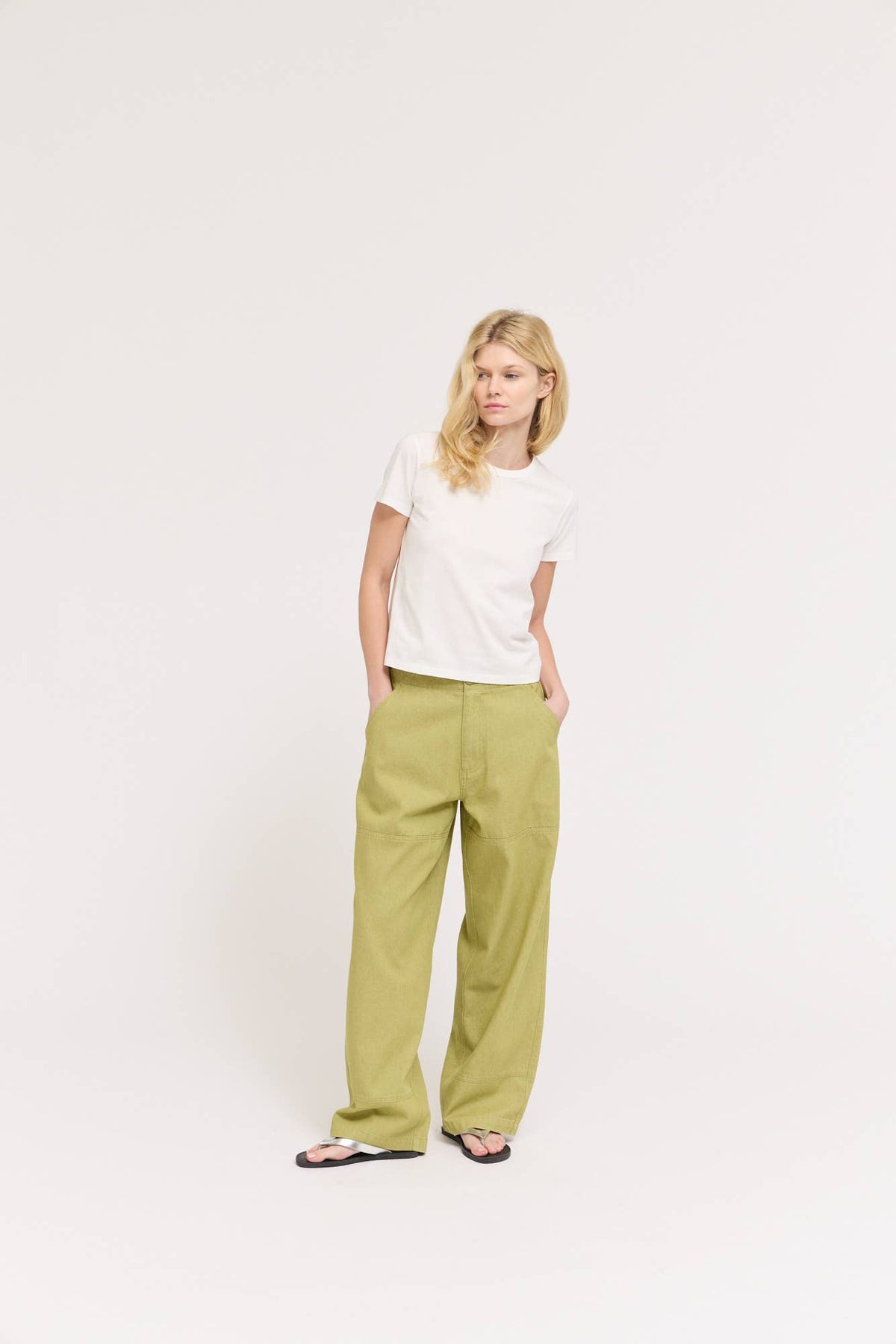 Grade & Gather - 50727AD - HIGH RISE BALLON FIT DENIM PANTS