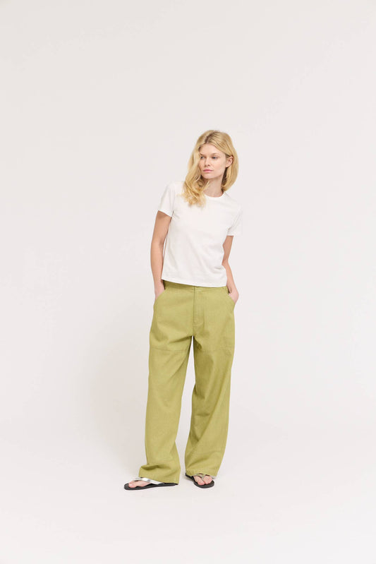 Grade & Gather - 50727AD - HIGH RISE BALLON FIT DENIM PANTS