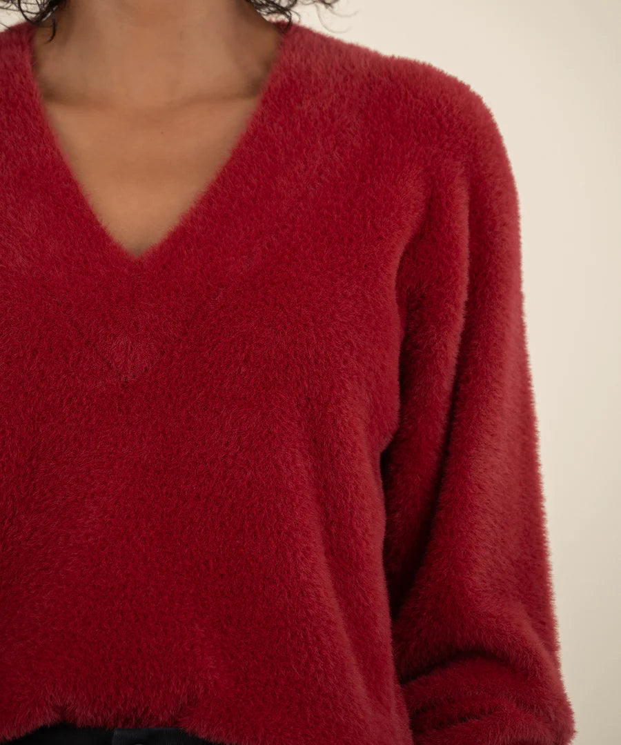 REVEL-DEEP V BOXY SWEATER