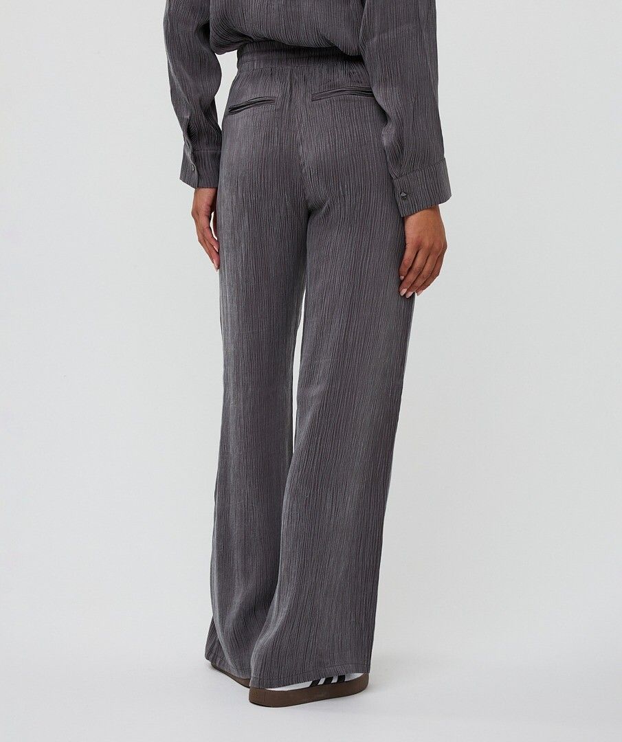 Trousers wide crinkle cupro