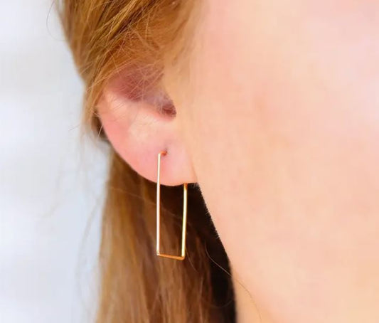 Rectangle Hoop Earrings