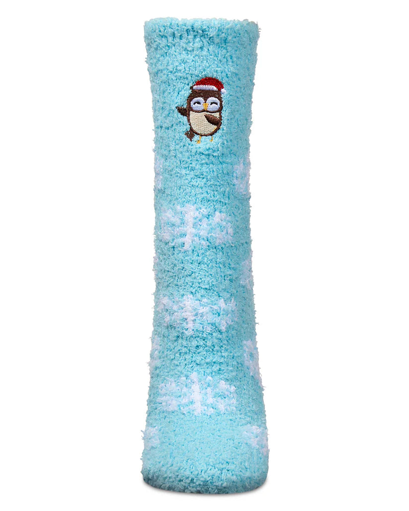 Owl Mistletoe Cozy Crew Socks