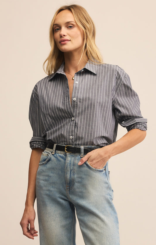SEAPORT STRIPED POPLIN SHIRT