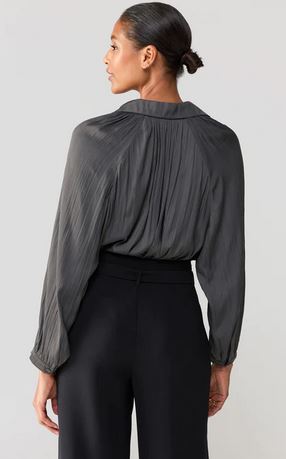 CASUALLY CUTE SATEEN BLOUSE