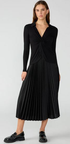 EVERYDAY PLEATED SATIN SKIRT
