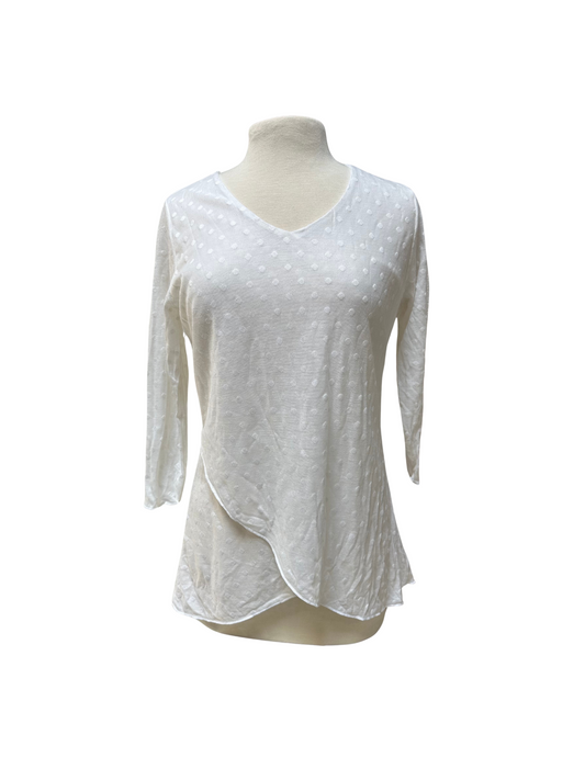 DOUBLE LAYER V-NECK - MESH DOT