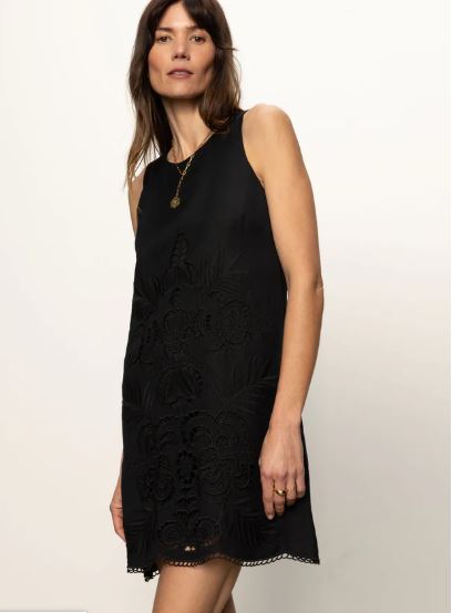 EMBROIDERED BLOOMS DRESS