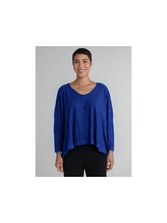 ONE SIZE DEEP V-3/4 SLEEVE TOP