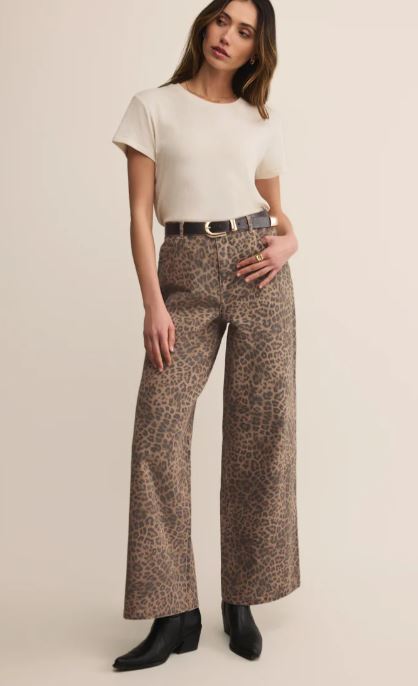 MARLI DENIM LEOPARD PANT