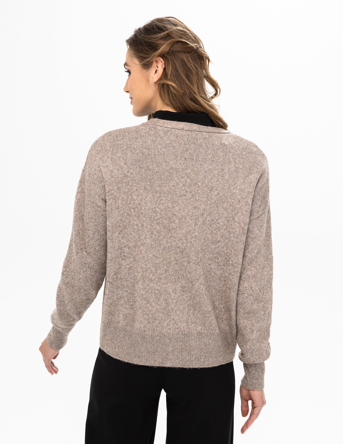 V NECK STAR CARDIGAN